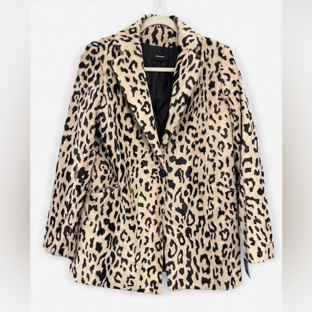 Serrano Animal Print Jacket/Blazer - Black and Cream